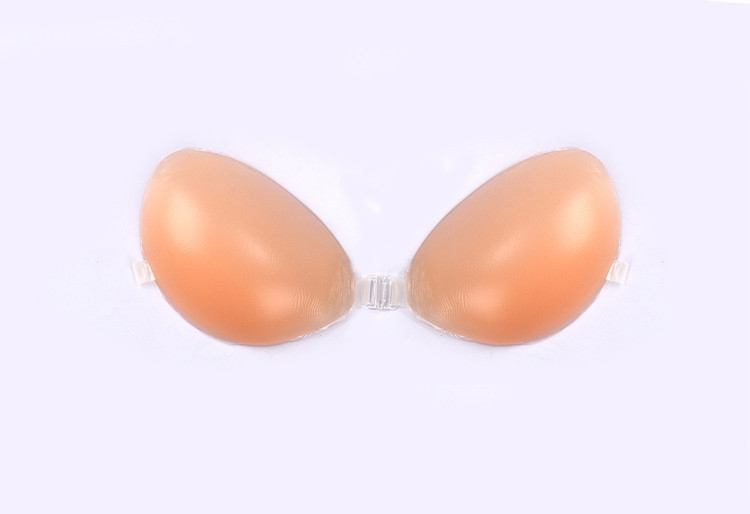 Sutien fără bretele, invizibil, cu căptușeală din silicon, cupă 3/4, cupe modelate cu partea superioară subțire și partea inferioară mai groasă, închidere frontală, pentru rochie de mireasă