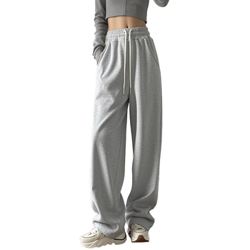 Unisex sportske hlače sa šnimom, širokog kroja, poliester, dugi, za sve sezone.