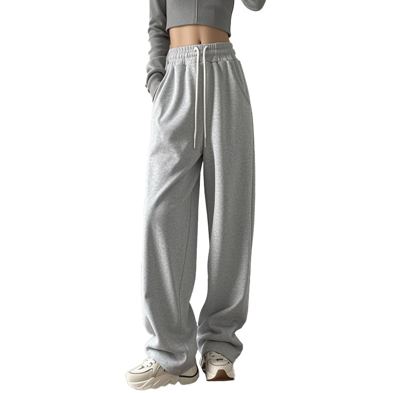 Unisex sportske hlače sa šnimom, širokog kroja, poliester, dugi, za sve sezone.