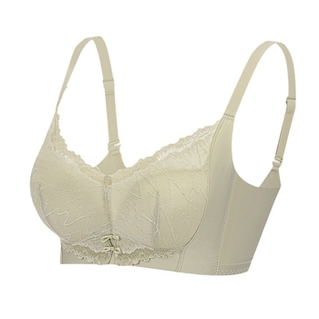 Be šoninių kaulų nėrinių liemenėlė formavimui ir pakėlimui, kvėpuojanti, 3/4 kaušelis, formuoti kaušeliai, užpakalinė sagtis su keturiais kabliukais, fiksuotos dvigubos petnešos; pagrindinis audinys: nėriniai/nylon; įdaila modal 80–90%