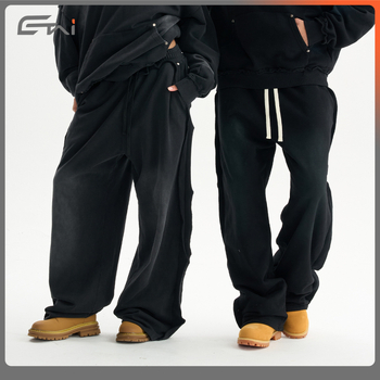 Pantaloni casual bărbați, stil retro, croială dreaptă, talie medie, închidere cu șiret