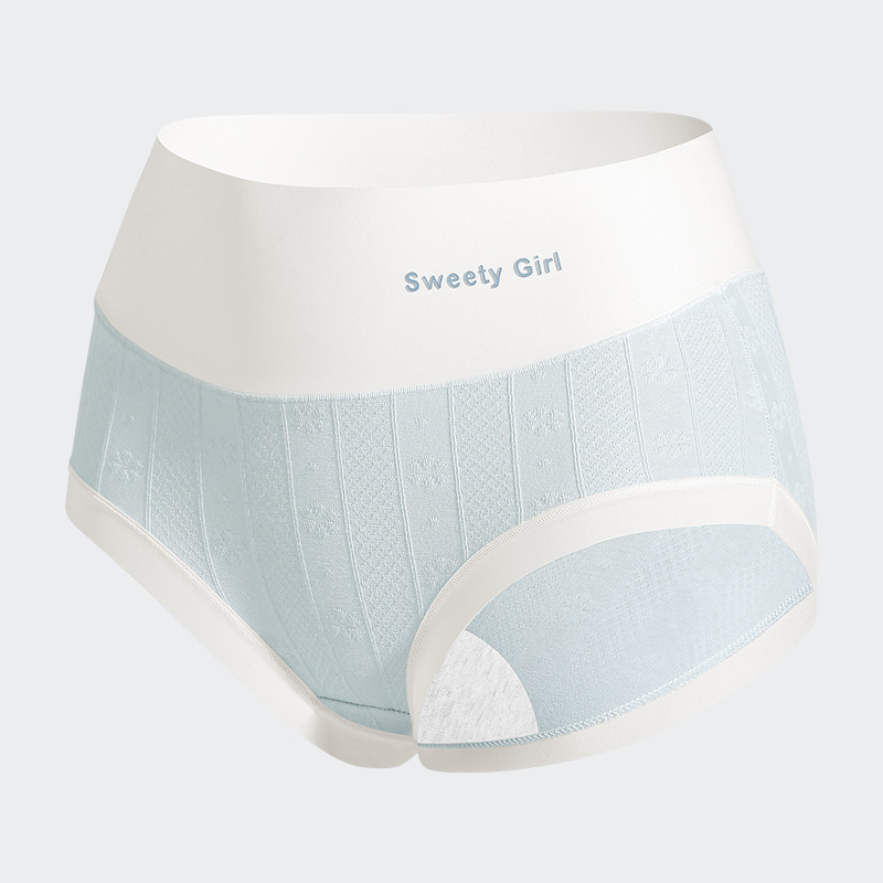 Γυναικεία εσώρουχα με ψηλή μέση, Jacquard από βαμβάκι, χωρίς εμφανείς γραμμές, έλεγχο κοιλιάς, διαπνοή, αντιβακτηριδιακά, επένδυση 100% βαμβάκι