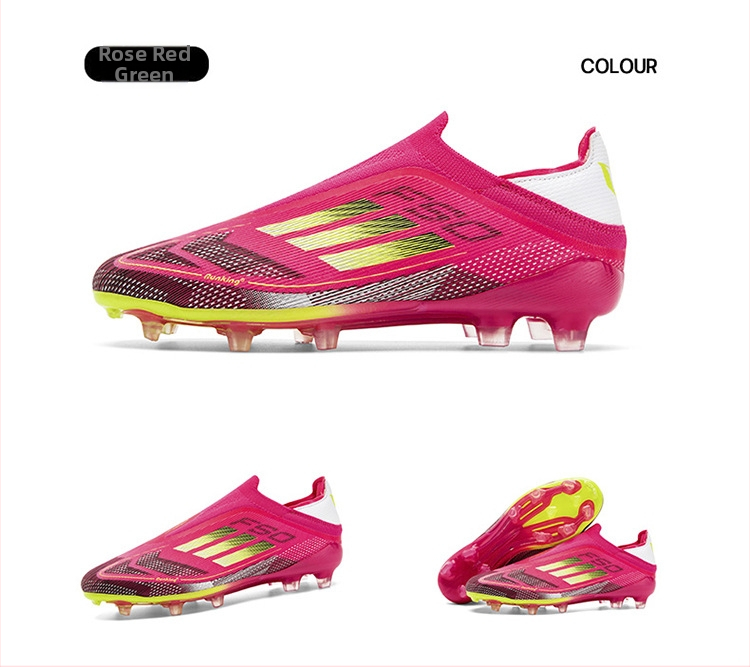 Futbolo bateliai su kvėpuojančia technologija, žemas viršus iš sintelinės odos, anti-slip gumos padai, treniruotėms ant žolės