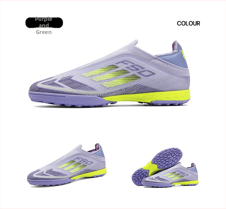 Futbolo bateliai su kvėpuojančia technologija, žemas viršus iš sintelinės odos, anti-slip gumos padai, treniruotėms ant žolės