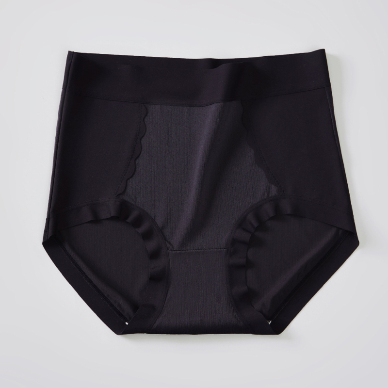 Moteriškos aukšto juosmens nailoninės kelnaitės su mulberry šilko intymiąja įdėja; kvėpuojančios, antibakterinės
