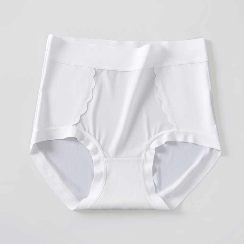 Moteriškos aukšto juosmens nailoninės kelnaitės su mulberry šilko intymiąja įdėja; kvėpuojančios, antibakterinės