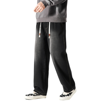 Blugi bărbați – stil vintage, croială drept, talie medie, denim cu amestec de bumbac (59,8% bumbac, 29% poliester, 11,2% vâscoză) pentru primăvară-toamnă