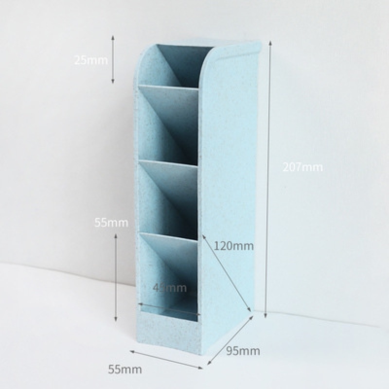 Tengxian BT-310 Plastikust ruudukujuline laua kirjutusvahendi hoidik nelja sektsiooniga kalddisainiga