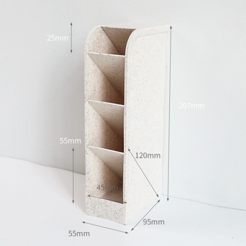 Tengxian BT-310 Plastikust ruudukujuline laua kirjutusvahendi hoidik nelja sektsiooniga kalddisainiga
