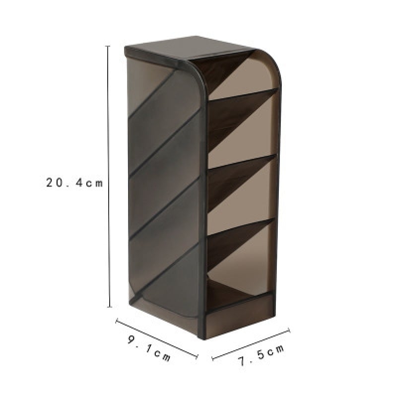 Tengxian BT-310 Plastikust ruudukujuline laua kirjutusvahendi hoidik nelja sektsiooniga kalddisainiga