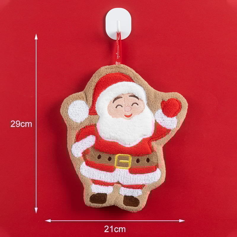 Kalėdinis kabinamas rankšluostis iš Coral Fleece, siuvinėtas 150D, 30-50 g