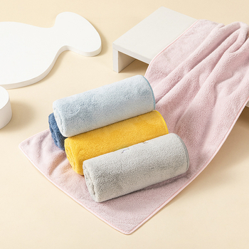 Vaikų rankšluostis iš Coral Fleece su siuvinėjimu, minkštas ir sugeriantis, veido rankšluostis, pritaikomas siuvinėjimas, 80–100 g, paprastas pynimas