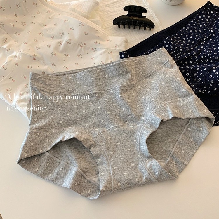 Moteriškos antibakterinės kvėpuojančios medvilninės kelnaitės su vidutiniu juosmens lygiu ir išplėstu tarpkojų zona