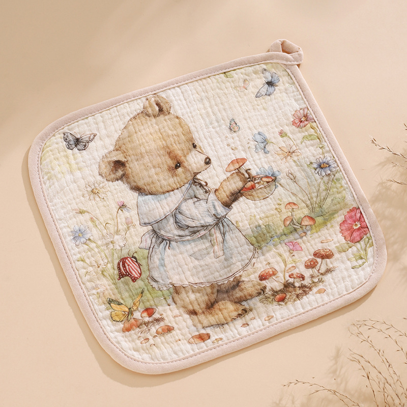 Seilių rankšluostis Type A, keturių sluoksnių medvilninė marlė, kūdikių veido ir rankų rankšluostis, sugeriantis