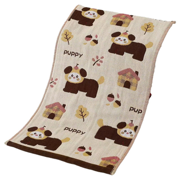 Vaikiškas rankšluostis iš 100% medvilninės gazės, Cartoon spauda, Žakardinė audinys, 50 g