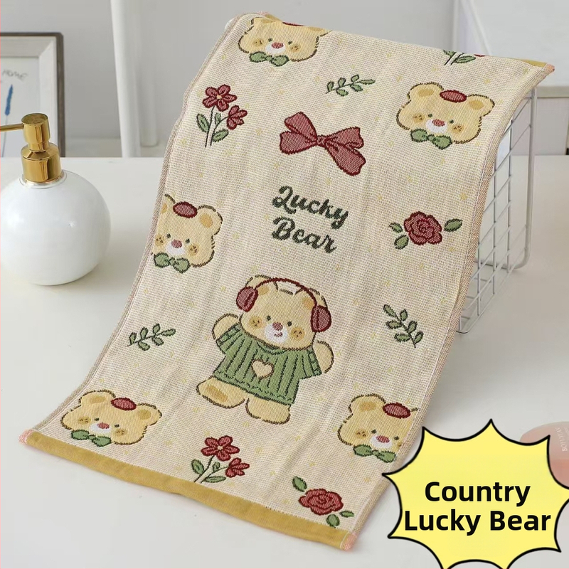 Detská utierka z čistého bavlneného gázu, Cartoon potlač, Jacquard tkanina, 50 g