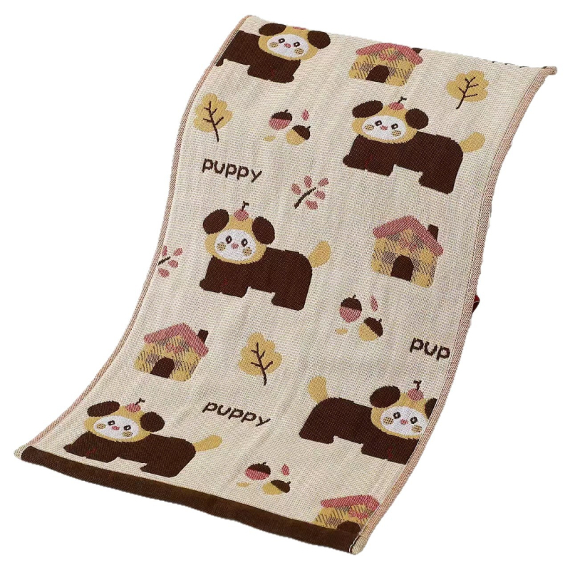 Vaikiškas rankšluostis iš 100% medvilninės gazės, Cartoon spauda, Žakardinė audinys, 50 g