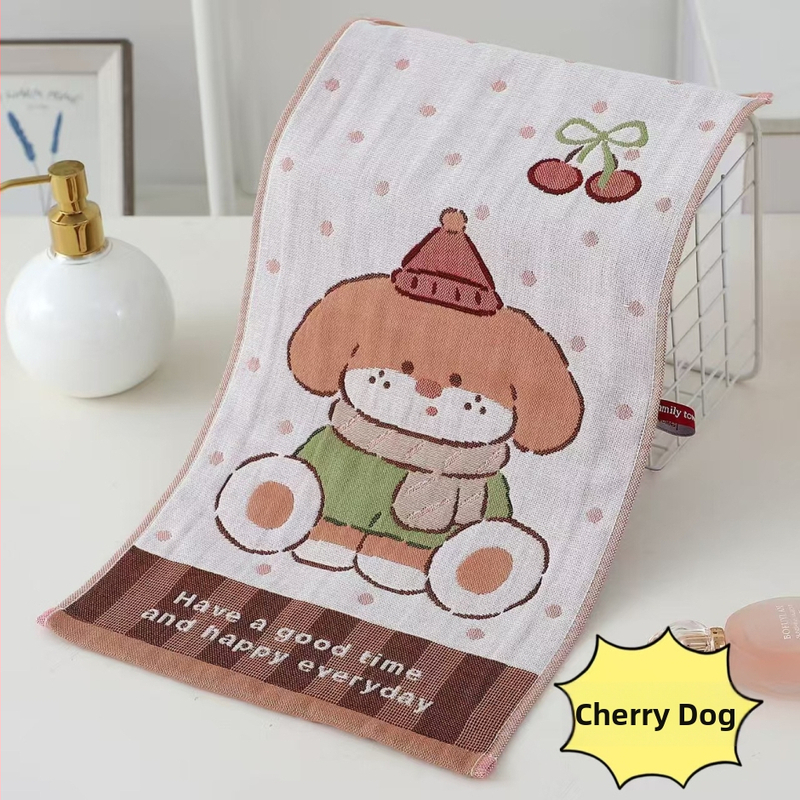 Vaikiškas rankšluostis iš 100% medvilninės gazės, Cartoon spauda, Žakardinė audinys, 50 g