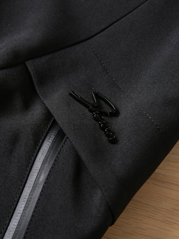 Ανδρικό Trench Coat με κουκούλα μεσαίου μήκους, στάσιμος γιακά, φερμουάρ, τσέπες με φερμουάρ, πολυεστεράς, φθινόπωρο