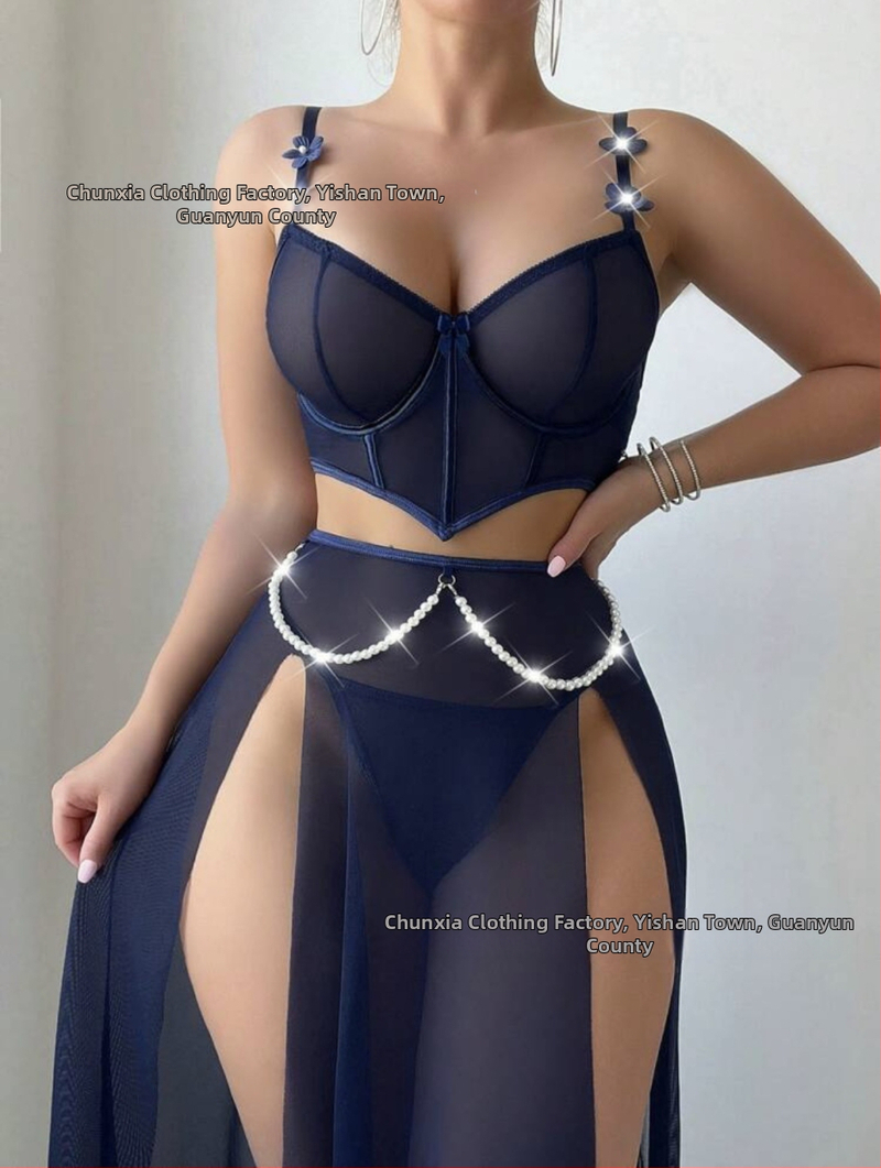 Pyžamy z sieťoviny, V výstrih, bez rukávov, polyester, priedušné