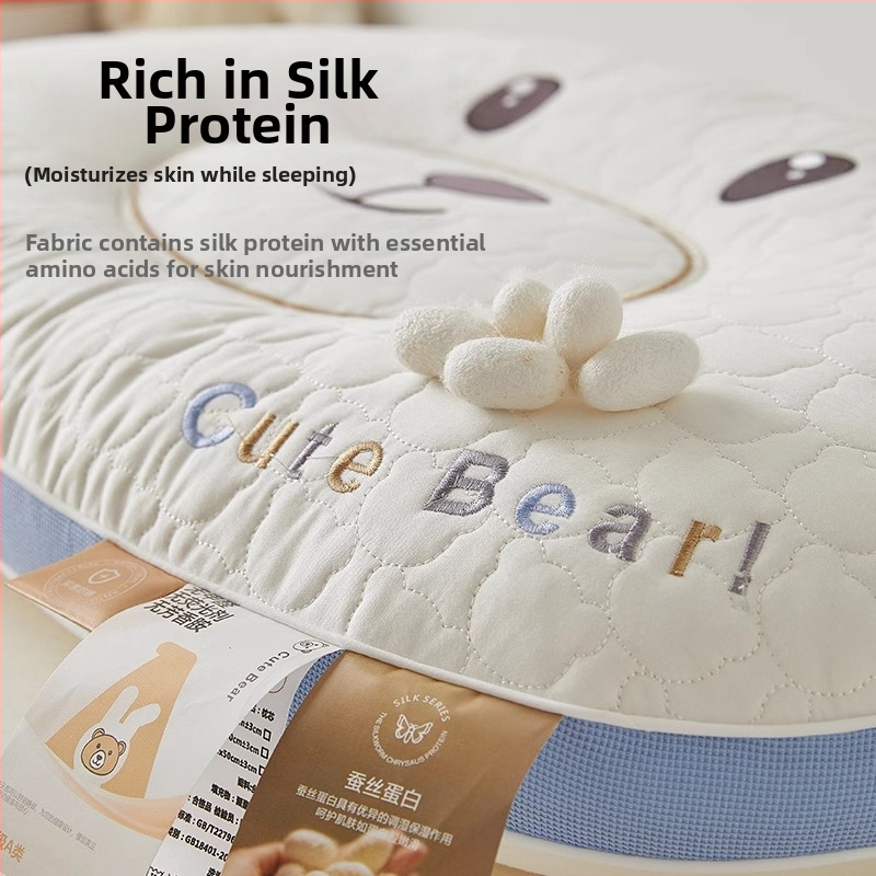 Stačiakampė kaklo palaikymo pagalvė, užpildas iš poliesterio pluošto su devynomis angomis, 100% medvilnės užvalkalas, minimalistinis stilius, skirta šono miegui