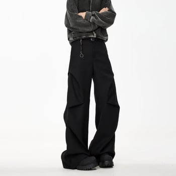 Pantaloni drepti, stil business ușor, poliester 95% – țesătură principală, toamnă 2024