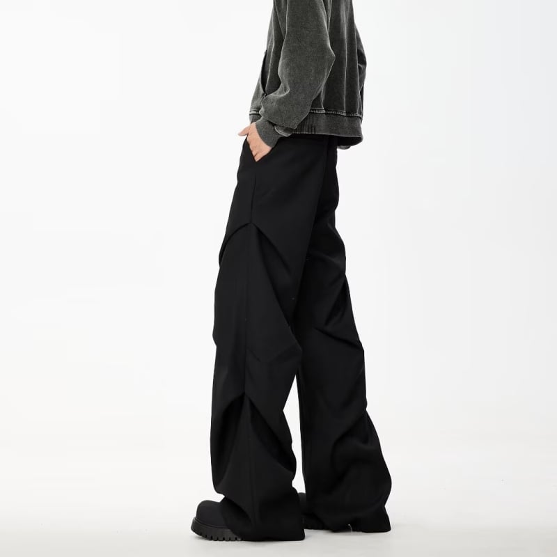 Pantaloni drepti, stil business ușor, poliester 95% – țesătură principală, toamnă 2024