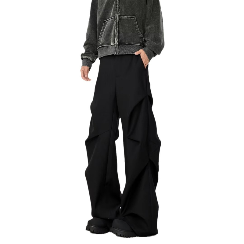 Pantaloni drepti, stil business ușor, poliester 95% – țesătură principală, toamnă 2024