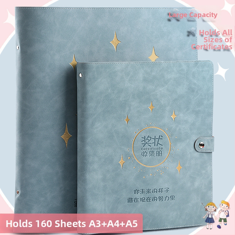 Ādas sertifikātu kolekcijas grāmata, Avinar modelis 05, 120 lappuses, pielāgošana pieejama, biezums 4