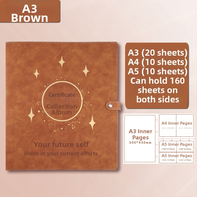 Odinė pažymėjimų rinkinio knyga, Avinar modelis 05, 120 puslapių, pritaikymas, storis 4