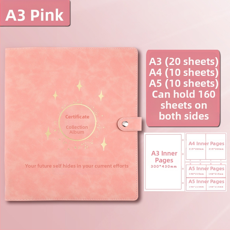 Odinė pažymėjimų rinkinio knyga, Avinar modelis 05, 120 puslapių, pritaikymas, storis 4