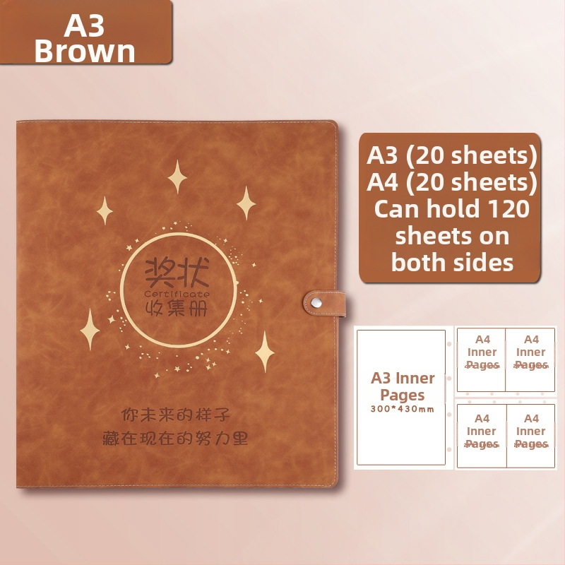 Odinė pažymėjimų rinkinio knyga, Avinar modelis 05, 120 puslapių, pritaikymas, storis 4