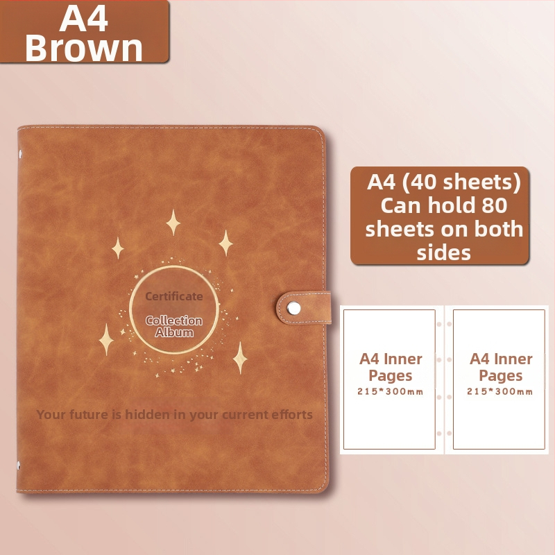 Odinė pažymėjimų rinkinio knyga, Avinar modelis 05, 120 puslapių, pritaikymas, storis 4