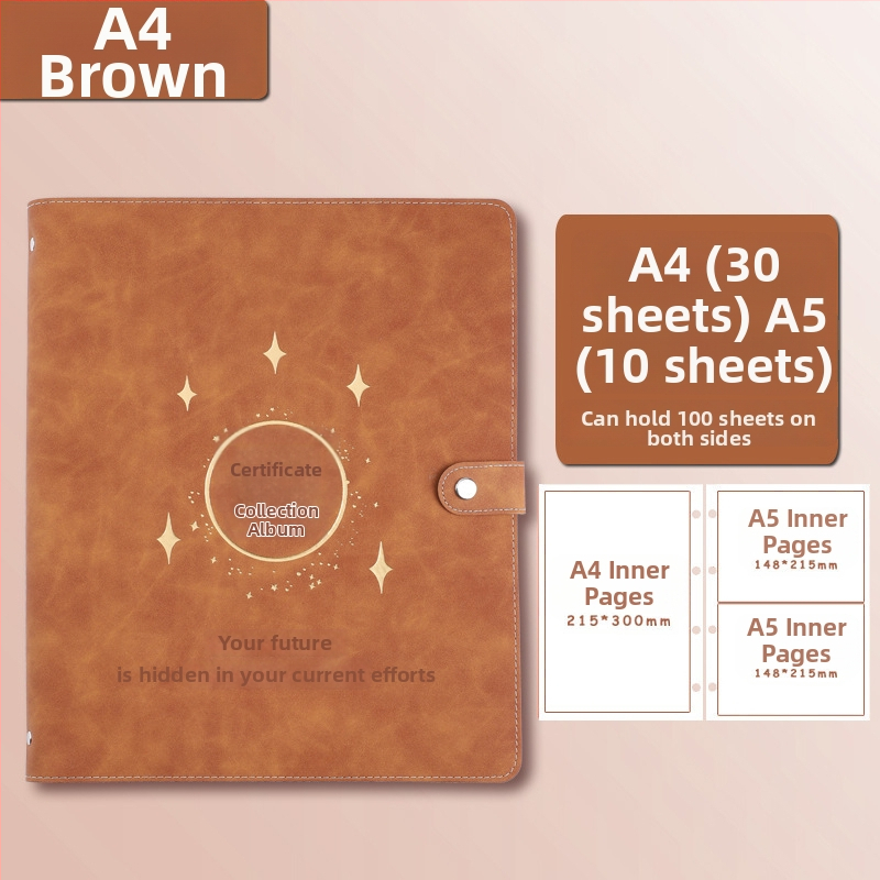 Odinė pažymėjimų rinkinio knyga, Avinar modelis 05, 120 puslapių, pritaikymas, storis 4