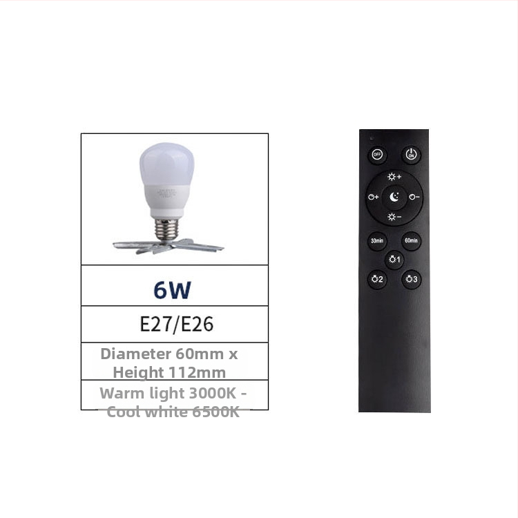 Bec LED cu telecomandă, dual-color reglabil, 6W, soclu E27, 500–1000 lm, fascicul 270°, IP44
