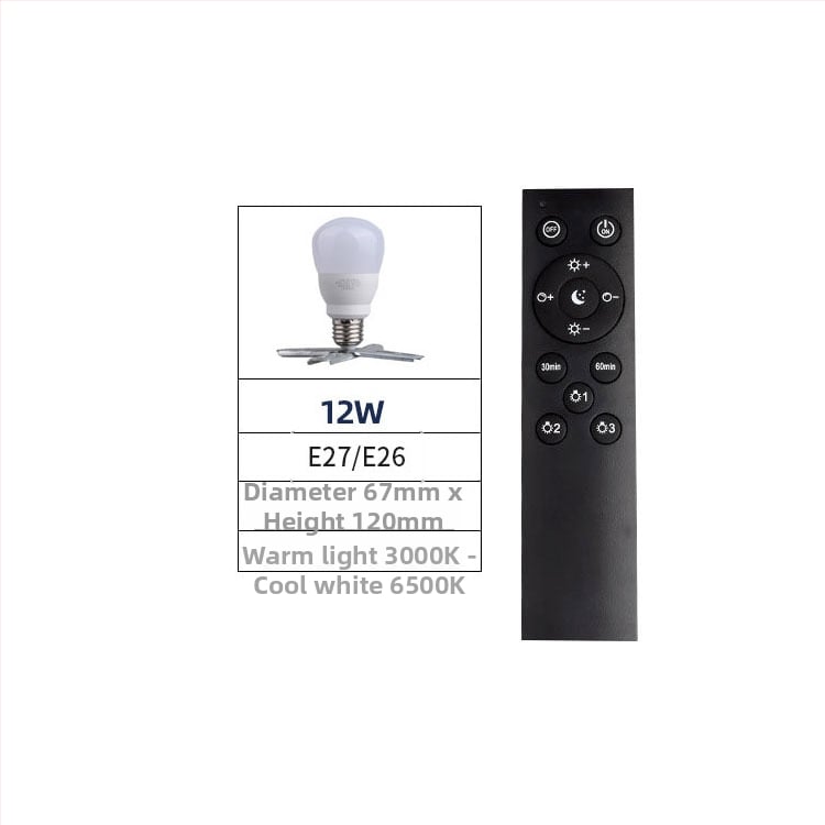 Bec LED cu telecomandă, dual-color reglabil, 6W, soclu E27, 500–1000 lm, fascicul 270°, IP44