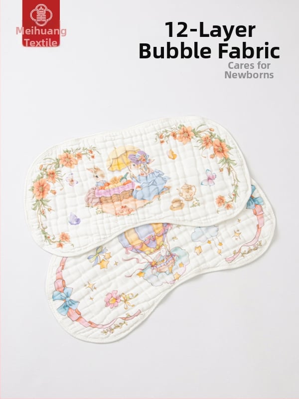 Възглавничка-облак за новородени, дишаща памучна, 12-слойна марлева възглавничка, анти-рефлукс