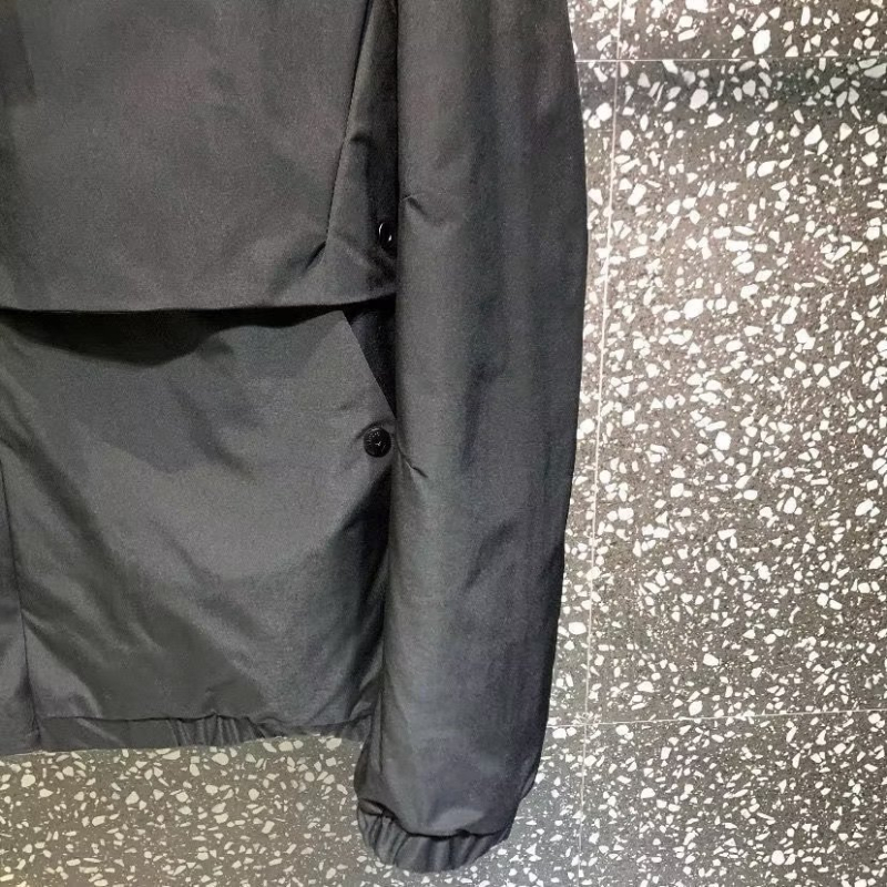 Geacă bărbătească cu glugă din bumbac, lungime obișnuită, țesătură din amestec de bumbac cu păr de iepure, căptușeală poliester, buzunare patch cu trei dimensiuni