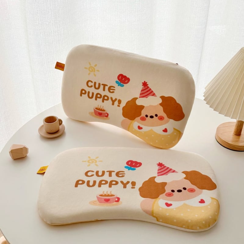 Βρεφικό μαξιλάρι διόρθωσης σχήματος κεφαλιού, διπλής όψεως βελούδινο, με αποσπώμενο και πλενόμενο πυρήνα, ύφασμα Milk velvet, πλήρωση από πολυεστέρα