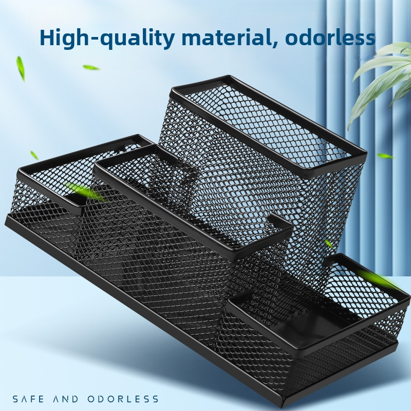 Excellent metalo rašiklio laikiklis – daugiafunkcinis stalinis organizatorius rašymo priemonėms