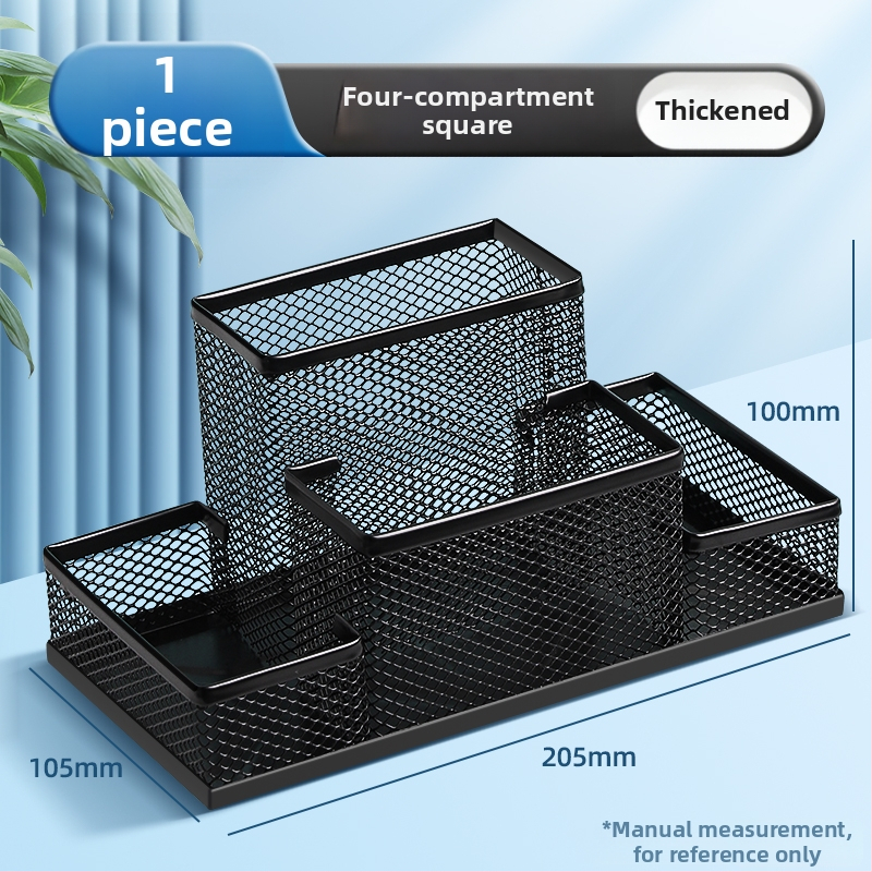 Excellent metalo rašiklio laikiklis – daugiafunkcinis stalinis organizatorius rašymo priemonėms