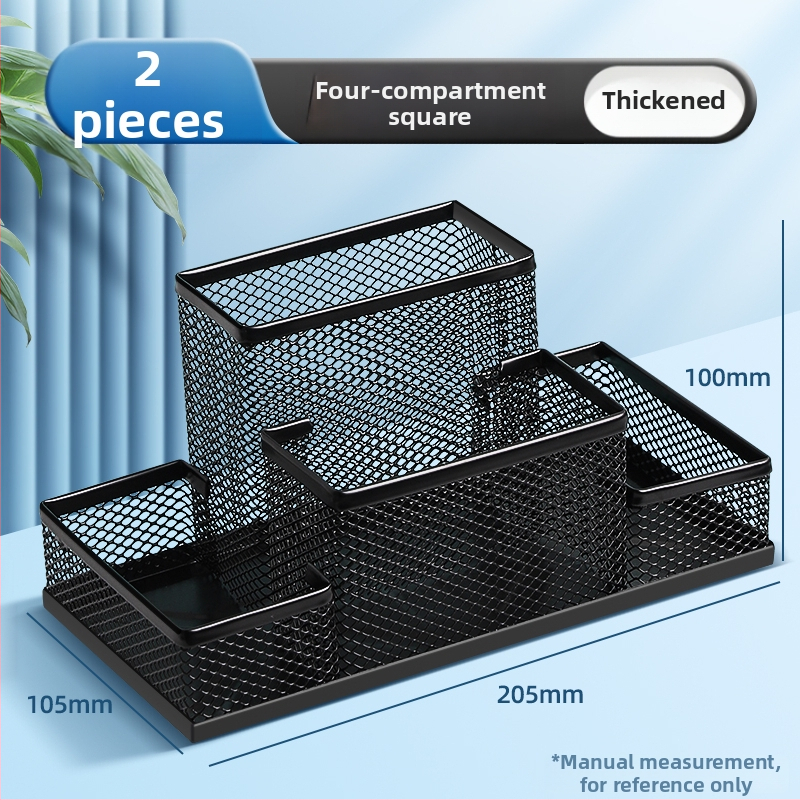 Excellent metalo rašiklio laikiklis – daugiafunkcinis stalinis organizatorius rašymo priemonėms