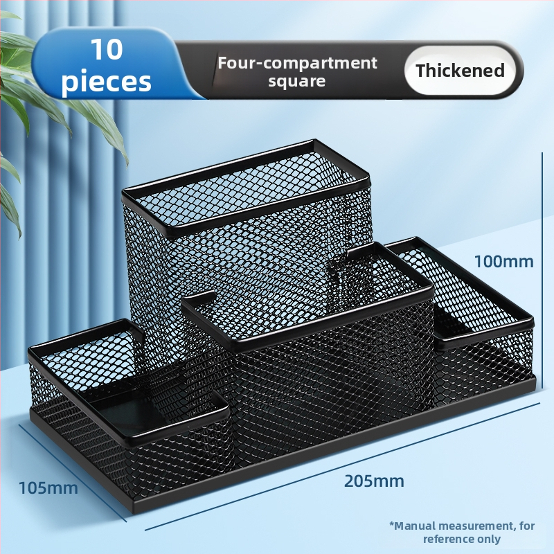 Excellent metalo rašiklio laikiklis – daugiafunkcinis stalinis organizatorius rašymo priemonėms