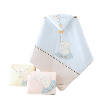 Kūdikio pledas 300 g iš 100% medvilnės su sintetinių pluoštų įdaru, naujagimiams, žiemai ir rudeniui, animacinis raštas