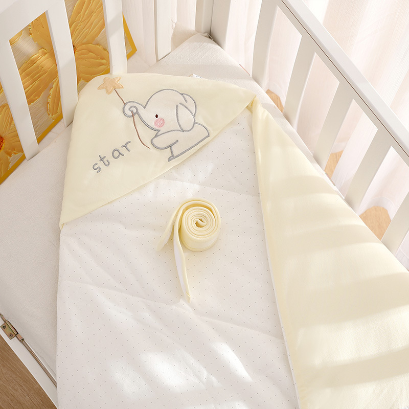 Kūdikio pledas 300 g iš 100% medvilnės su sintetinių pluoštų įdaru, naujagimiams, žiemai ir rudeniui, animacinis raštas