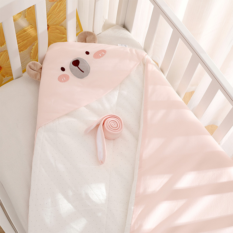 Kūdikio pledas 300 g iš 100% medvilnės su sintetinių pluoštų įdaru, naujagimiams, žiemai ir rudeniui, animacinis raštas