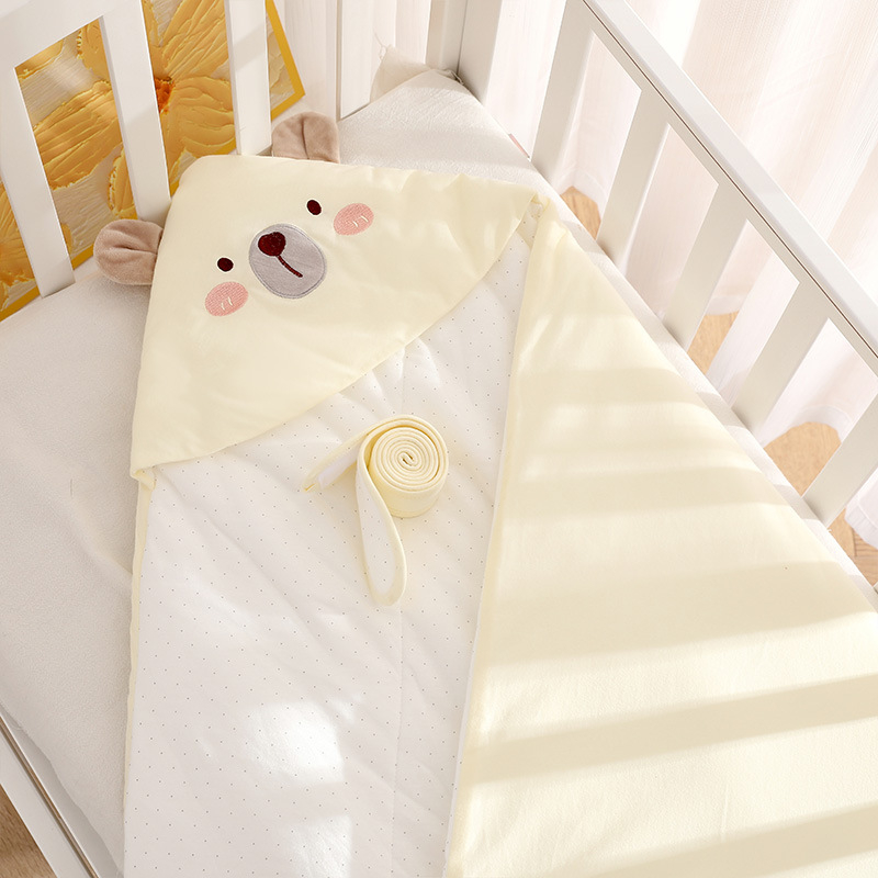 Kūdikio pledas 300 g iš 100% medvilnės su sintetinių pluoštų įdaru, naujagimiams, žiemai ir rudeniui, animacinis raštas