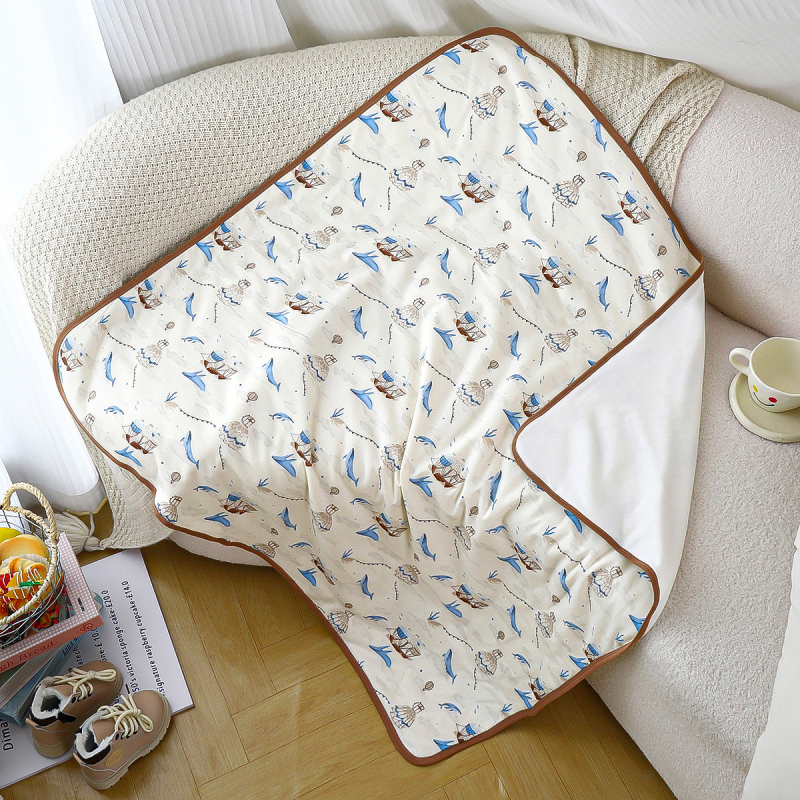 Naujagimio apsivijimo pledas, 100% medvilnė, poliesterio užpildas, gyvūnų raštas, visiems sezonams