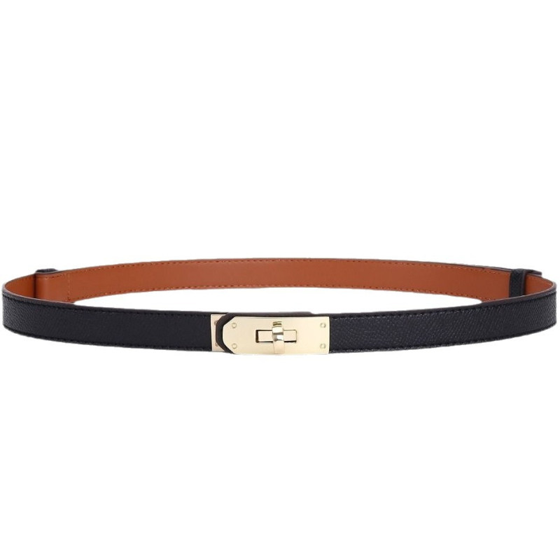Γυναικεία δερμάτινη ζώνη-αξεσουάρ για φορέματα, μεταλλική αγκράφα από κράμα, πλάτος 2–4 cm, κλείσιμο με κουμπί
