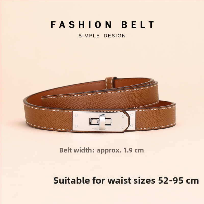 Moteriškas odinis diržas sukniai – dekoratyvinis liemenės diržas, plotis 2–4 cm, sagtis iš lydinio, užsegimas mygtuku